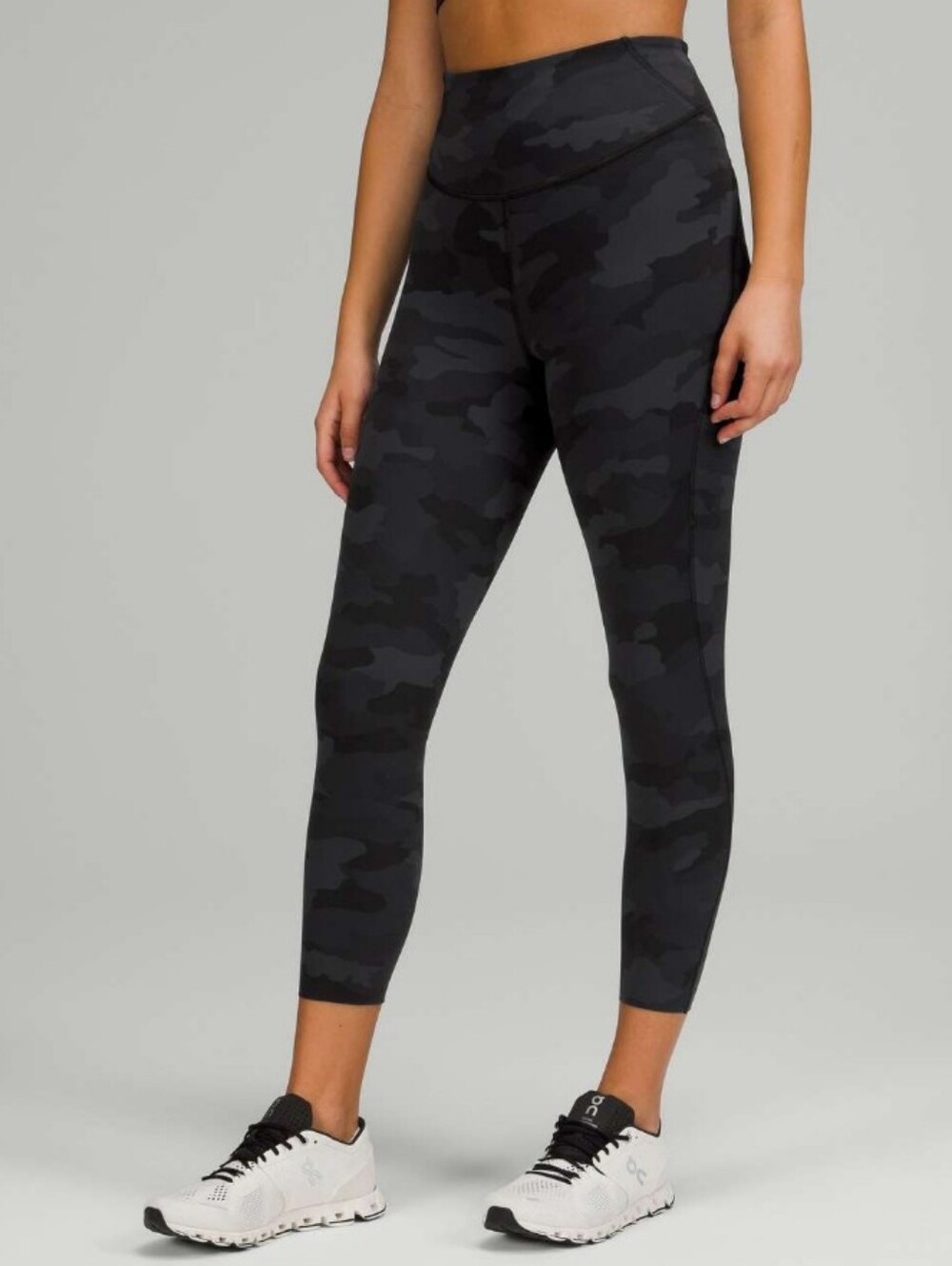 Lululemon Base Pace High-Rise Crop 23" Heritage 365 Camo Deep Coal Multi Size 6
